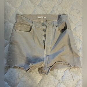 Pacing Button-Up Distressed Skirt